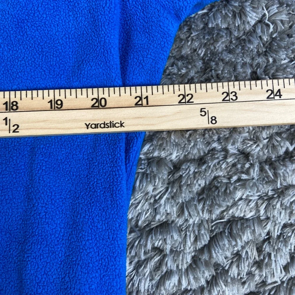 The North Face TKA Glacier Snap-Neck Pullover Mens L Blue Black Fleece Outdoors